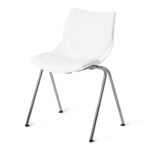 SILLA SHELL TAPIZADA EN BLANCO