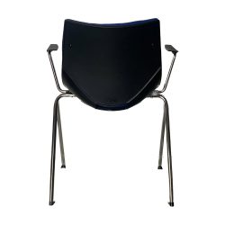 silla shell brazos negro mas azul